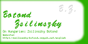 botond zsilinszky business card